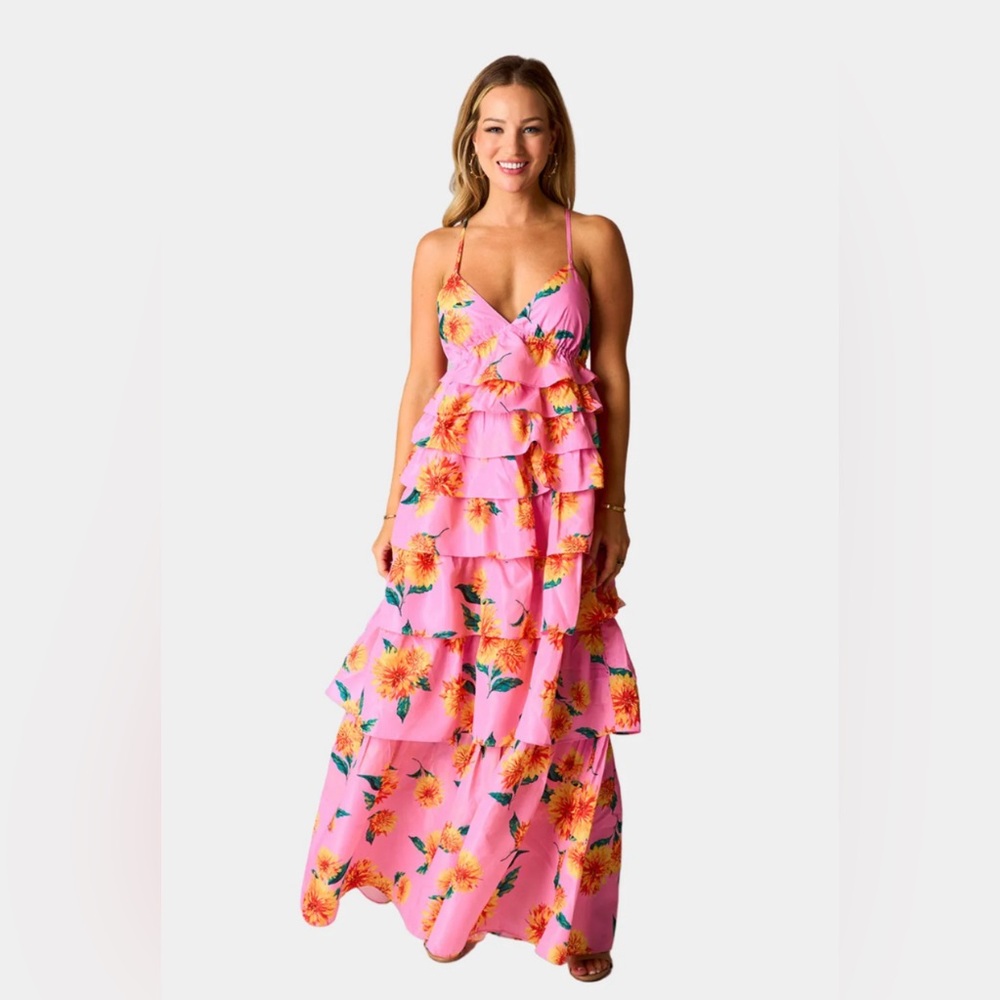Buddy Love Callie Tiered Maxi Dress- Sunflower